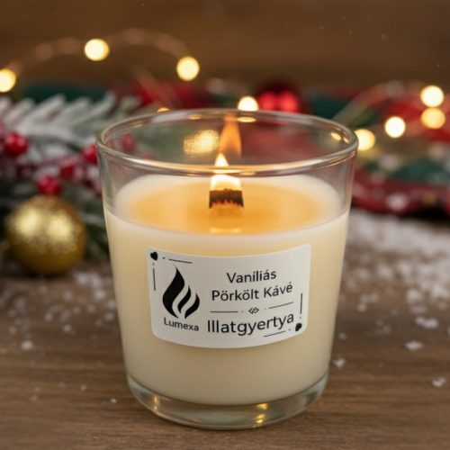 Vaníliás Pörkölt Kávé Illatgyertya Lumexa 200g